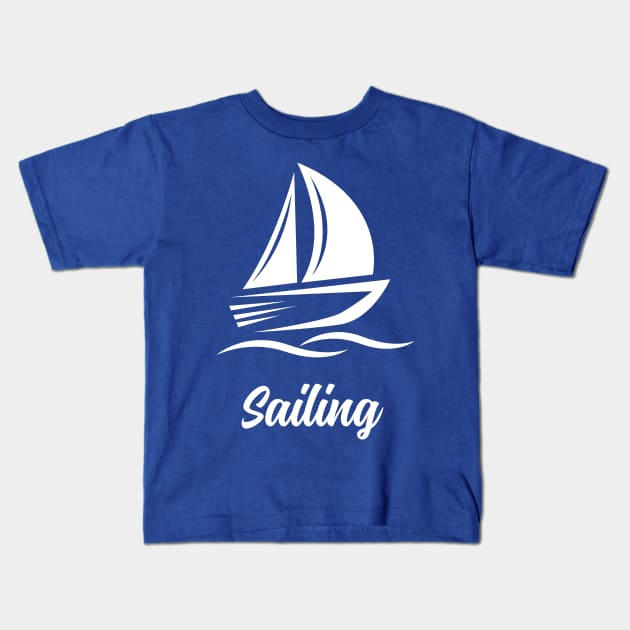 Sailing Boat Kids T-Shirt by vladocar